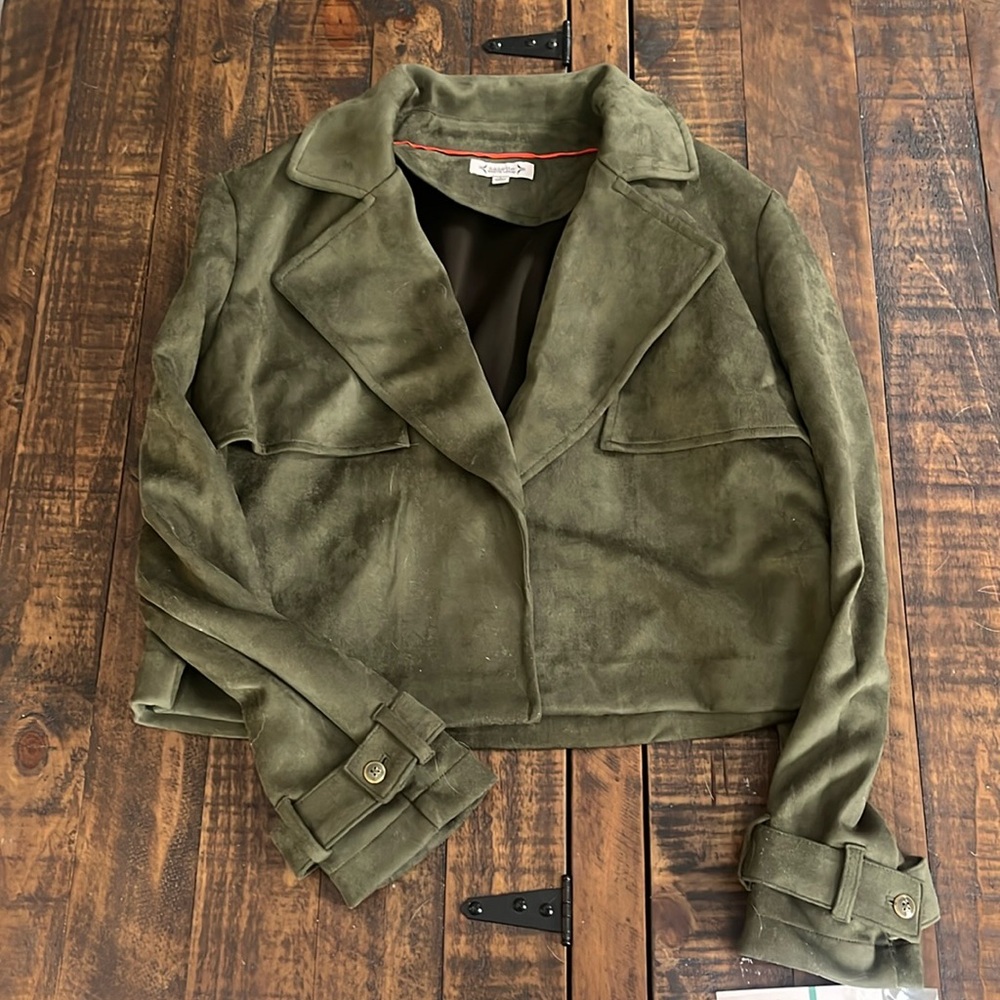 Nanette Lapore Olive Crop Jacket